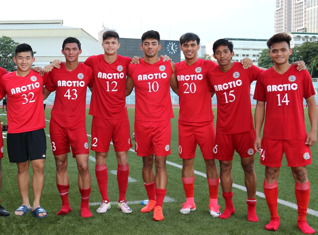 Davao Aguilas FC players, proud representatives of the Philippines at the upcoming SEA Games to be held in Kuala Lumpur, Malaysia