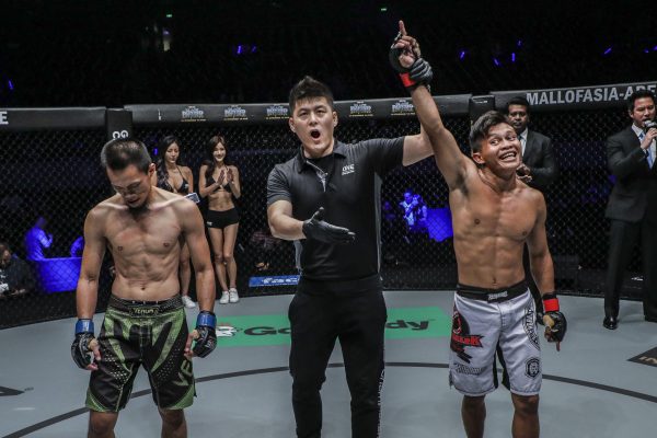 Eddey Kalai, Kemp Cheng, Adrian Mattheis (©ONE Championship)