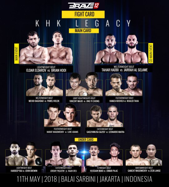 'Brave 12: KHK Legacy' fight card