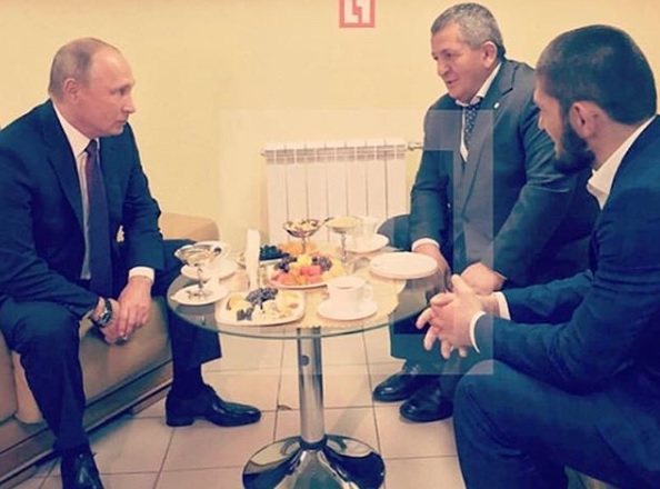 Vladimir Putin, Abdulmanap Nurmagomedov, Khabib Nurmagomedov