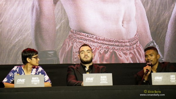 Marita Abraham, Mauro Cerilli, Amir Khan (© Alvin Berto)