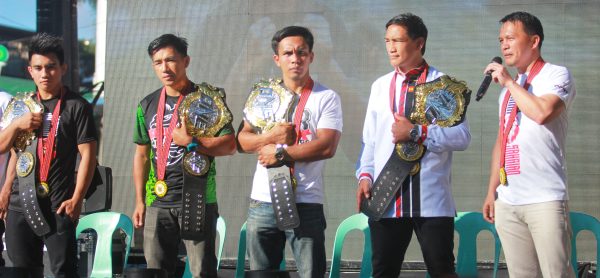 Joshua Pacio, Geje Eustaquio, Mark Sangiao, Kevin Belingon, Eduard Folayang (© ONE Championship)