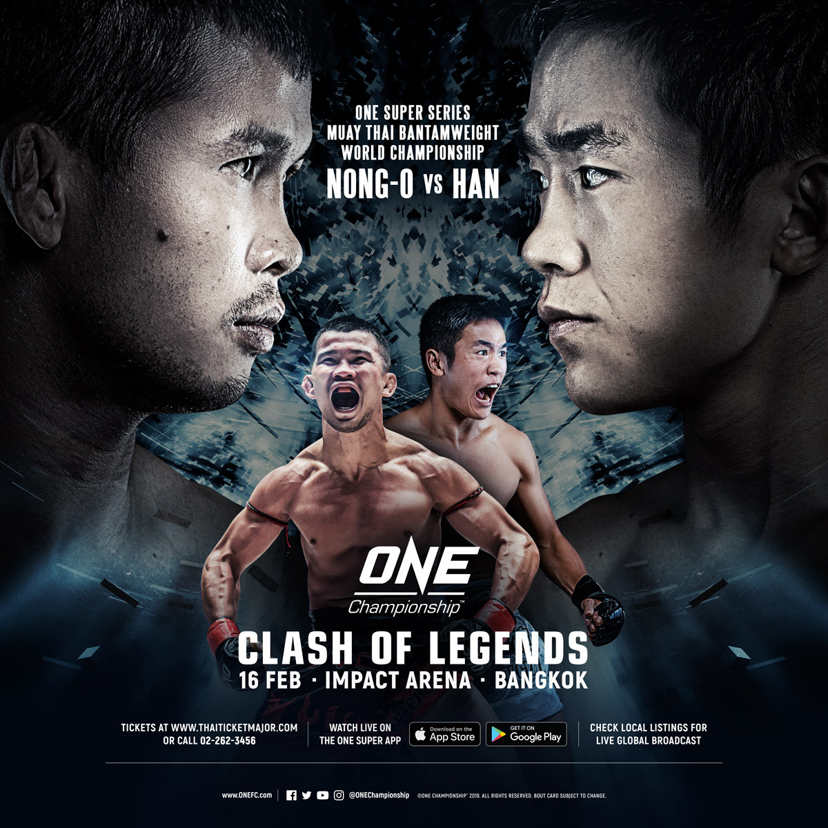 Nong-O Gaiyanghadao, Han Zi Hao to headline 'ONE: Clash of Legends' in Thailand for ONE Muay Thai belt