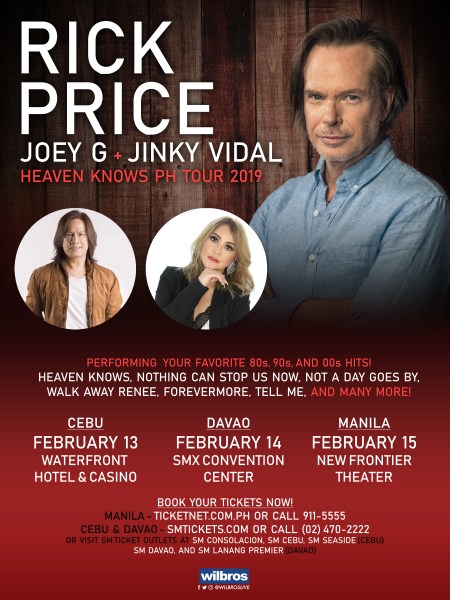 Rick Price, Joey G, Jinky Vidal