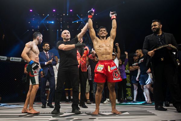 Elias Boudegzdame, Tomasz Bronder, Stephen Loman, Mohammed Shahid (© Brave Combat Federation)