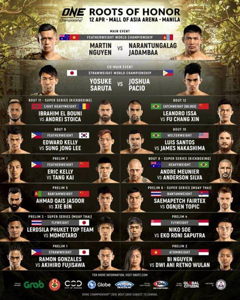 'ONE: Roots of Honor' fight card