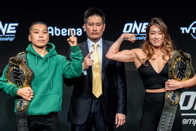 Xiong Jing Nan, Chatri Sityodtong, Angela Lee (©ONE Championship)