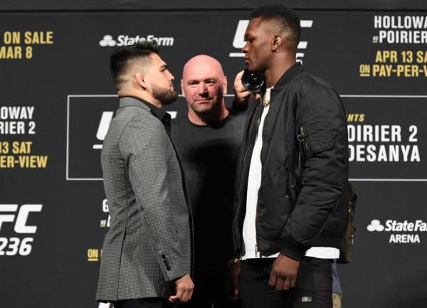 Kelvin Gastelum, Dana White, Israel Adesanya