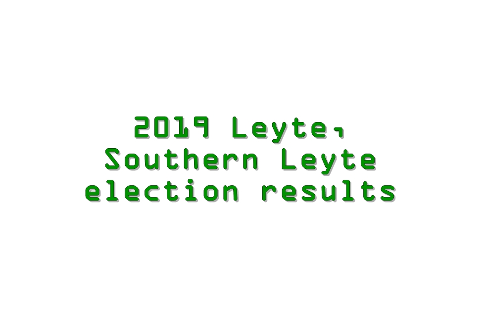 2019 Leyte, Southern Leyte congressmen, governor, vice governor, board members election results