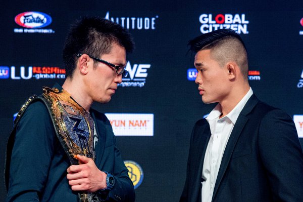 Shinya Aoki, Christian Lee (© ONE Championship)  