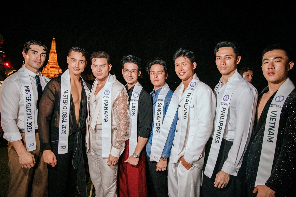 Alejandro Ortega, William Badell, Frank Mendez, Youphalat Phethany, William Archery, Sitthirak Kaewniyom, Jether Palomo, Cong Vinh Doan (©Mister Global)