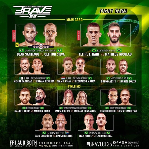 'Brave 25' fight card