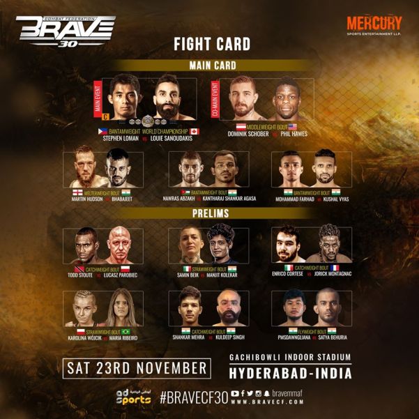 'BRAVE CF 30' fight card