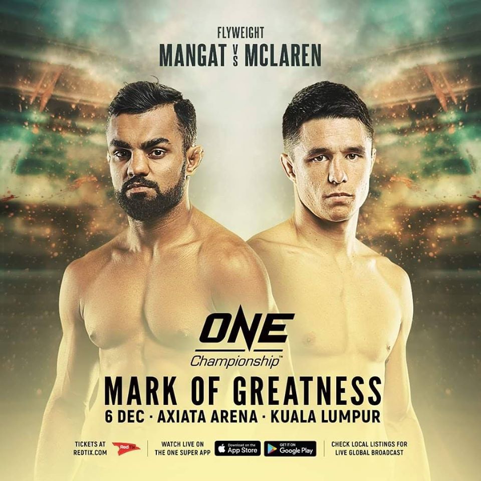 Gurdarshan Mangat vs Reece McLaren at ‘ONE: Mark of Greatness’ in Kuala Lumpur, Malaysia