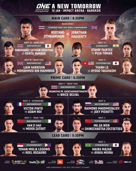 'ONE: A New Tomorrow' fight card