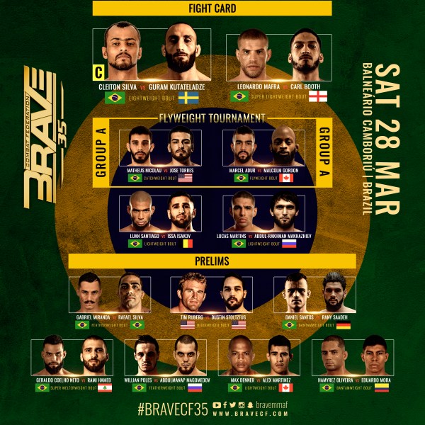 'BRAVE CF 35' fight card