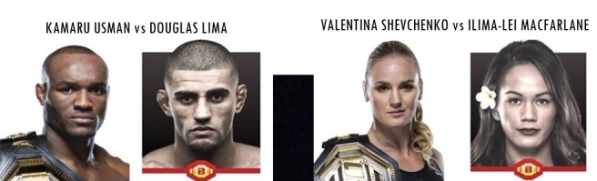 Kamaru Usman, Douglas Lima, Valentina Shevchenko, Ilima-Lei MacFarlane