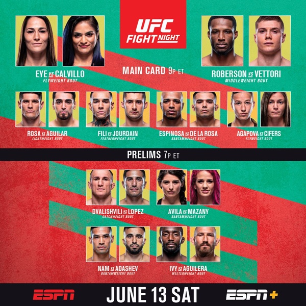 'UFC Vegas 2' fight card