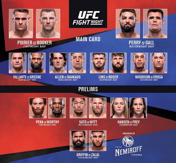 'UFC Vegas 4' fight card