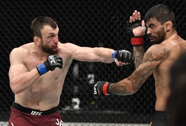 Dagestan, Russia's Muslim Salikhov decisions Elizeu Zaleski dos Santos at 'UFC 251' on Yas Island, Abu Dhabi