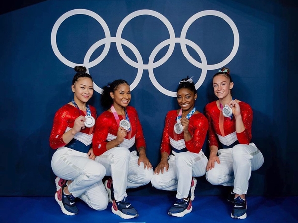 Sunisa Lee, Jordan Chiles, Simone Biles, Grace McCallum