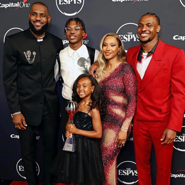 LeBron James, Bryce James, Zhuri James, Savannah James, Bronny James