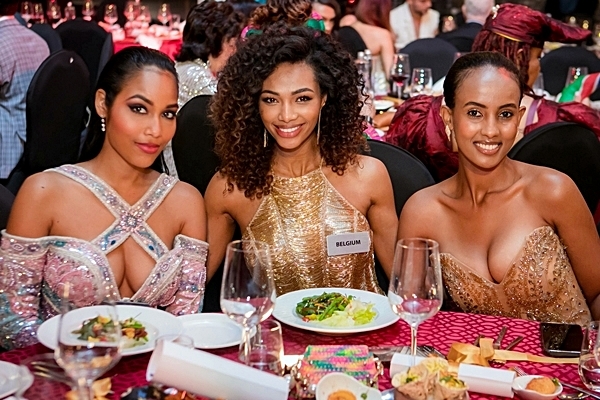 Clemence Botino, Kedist Deltour, Rgat Afewerki Ybrah (©Miss World)